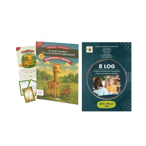 Pachet Girafa Gina si exersarea sunetului Gi si 8 LOG - Florentina Galbinasu Ecaterina Vrasmas
