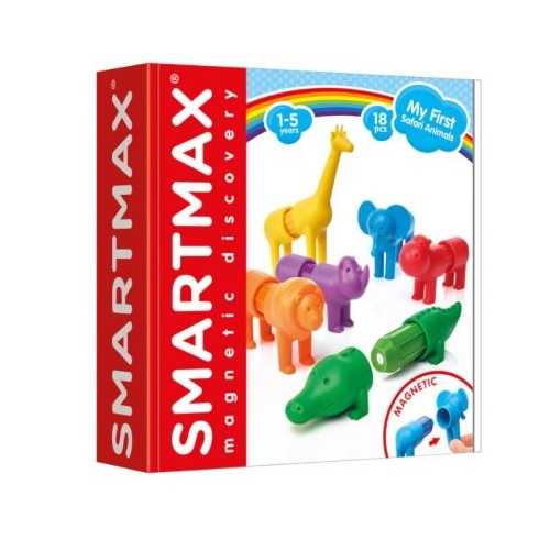 Joc magnetic Smart Max My First Safari Animals Primele mele animale de safari 18 piese