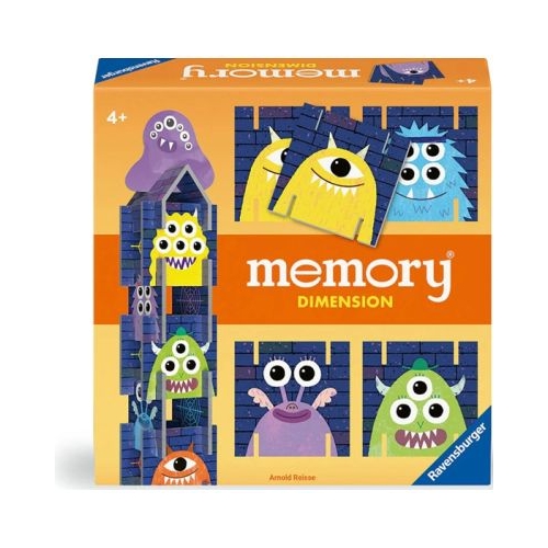 Joc de memorie cu monstruleti Ravensburger Memory Dimensions pentru copii de la 4 ani multilingv inclusiv romana