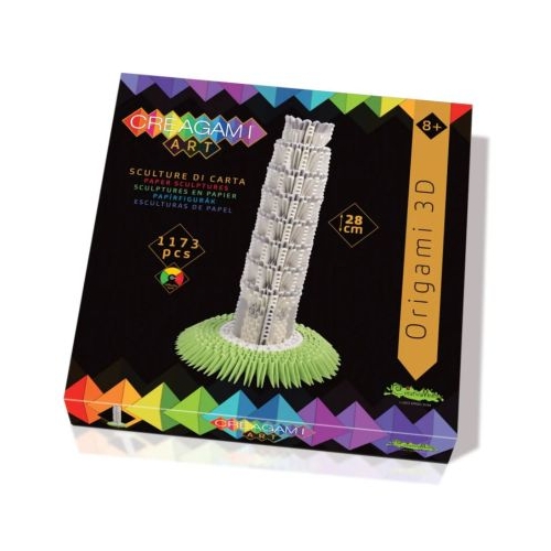 Kit origami cu 1173 piese Creagami Turnul din Pisa