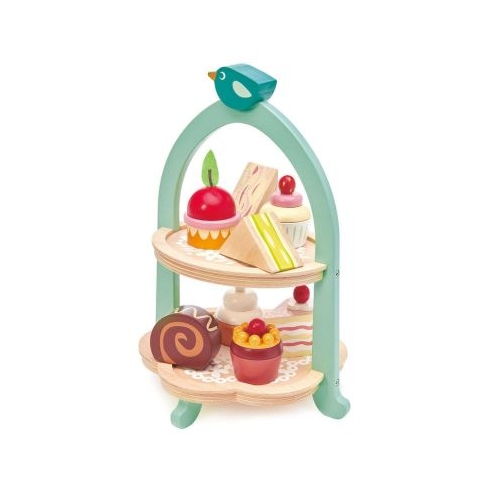 Stand pentru prajituri Mini Chef Birdie Afternoon Tea 9 piese