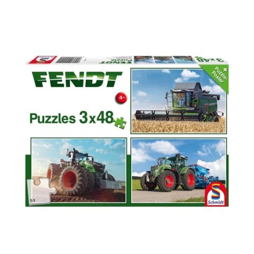 Set puzzle 3 x 48 piese Fendt - Fendt  poster cadou Schmidt