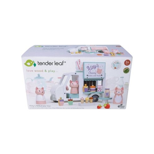 Furgoneta cu milkshake-uri a lui Kitty din lemn premium Kittys Milkshake Van