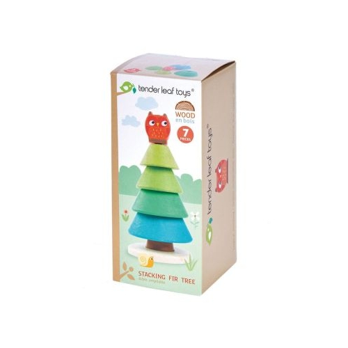 Puzzle stivuibil Brad de Craciun Stacking Fir Tree 7 piese