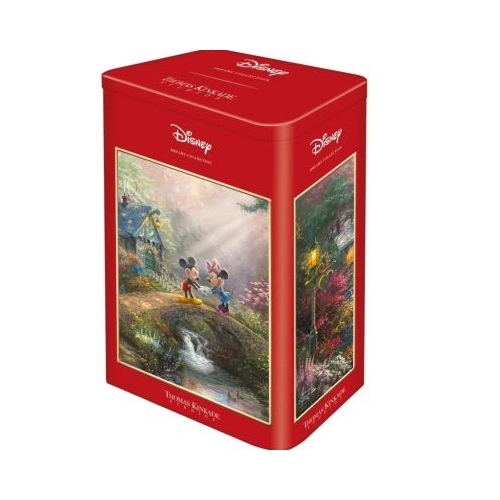Puzzle 500 piese Thomas Kinkade - Disney - Mickey si Minnie cutie metalica 500 piese Schmidt