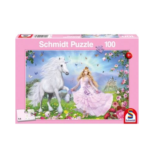 Puzzle 100 piese Printesa unicornilor Schmidt