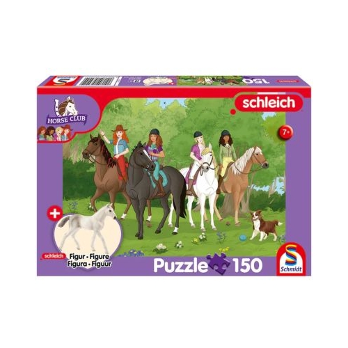 Puzzle 150 piese Excursie la tara  cadou figurina cal Schmidt