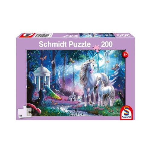 Puzzle 200 piese Familia de unicorni Schmidt