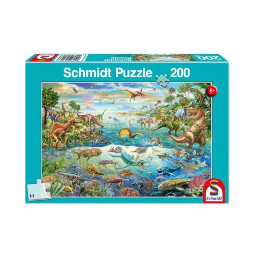 Puzzle 200 piese Descopera dinozaurii Schmidt