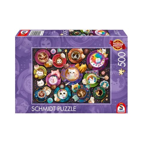 Puzzle 500 piese Pisici de arta a cafelei Schmidt