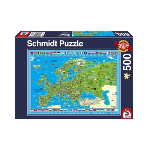 Puzzle 500 piese Descopera Europa Schmidt