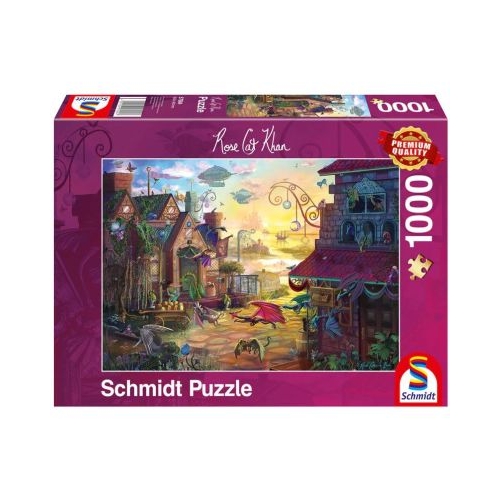 Puzzle 1000 piese Rose Cat Khan - Posta dragonilor Schmidt