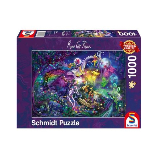 Puzzle 1000 piese Rose Cat Khan - Circul noptii de vara Schmidt