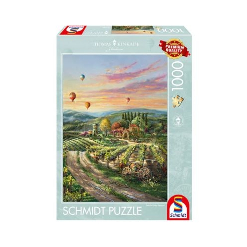 Puzzle 1000 piese Schmidt Thomas Kinkade Podgoria din valea linistita 