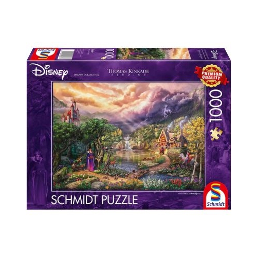 Puzzle 1000 piese Thomas Kinkade - Disney - Alba ca Zapada si Regina Schmidt