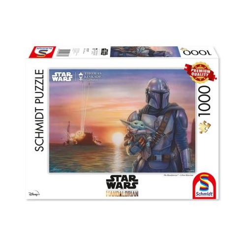 Puzzle 1000 piese Thomas Kinkade - Star Wars - Mandalorian - O noua directie Schmidt