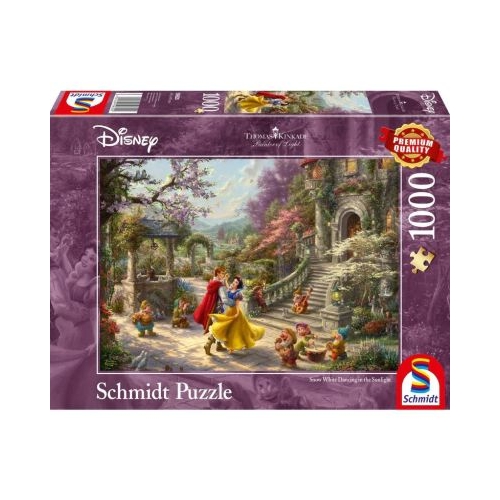 Puzzle 1000 piese Thomas Kinkade - Disney - Alba ca Zapada - Dansand cu printul Schmidt