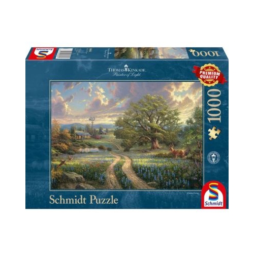 Puzzle 1000 piese Thomas Kinkade - Viata la tara Schmidt