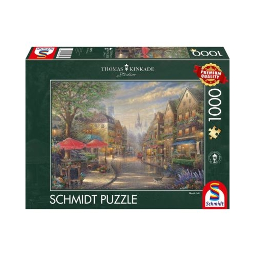 Puzzle 1000 piese Thomas Kinkade - Cafenea in Munchen Schmidt