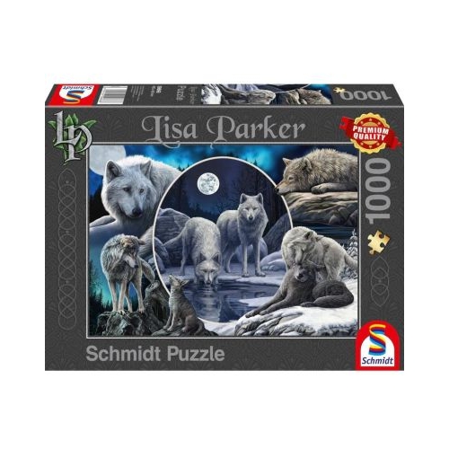 Puzzle 1000 piese Lisa Parker - Lupii magnifici Schimdt