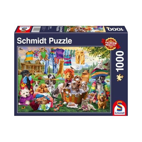 Puzzle Schmidt Gradina nebuna a animalelor de companie 1000 piese