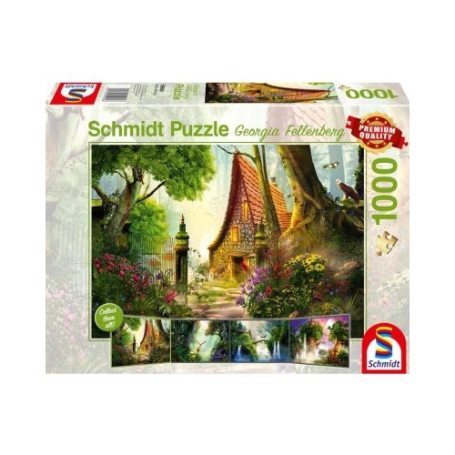 Puzzle 1000 piese Georgina Fellenberg - Cabana in poiana Schimdt