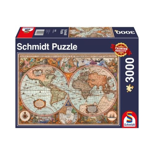 Puzzle 3000 piese Harta antica Schmidt