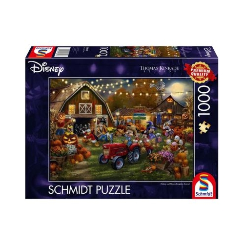 Puzzle 1000 piese Disney Mickey amp Minnie la Festivalul dovlecilor Schimdt