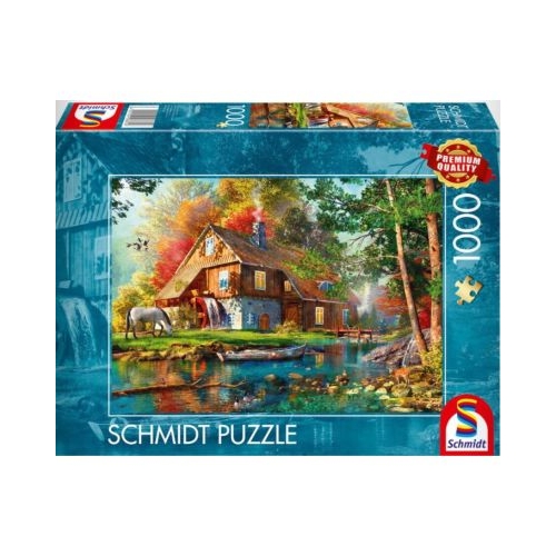 Puzzle 1000 piese Moara de apa in toamna Schimdt
