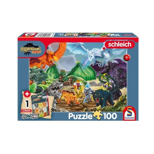 Puzzle 100 piese Batalia pentru Super Cristal  cadou figurina Schmidt