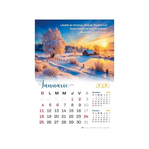 Calendar de perete 2026 format mare A3