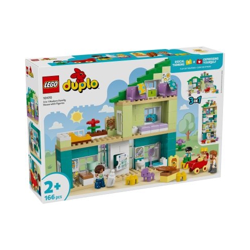 LEGO Duplo. Casa moderna de familie 3 n cu figurine 10470 166 piese