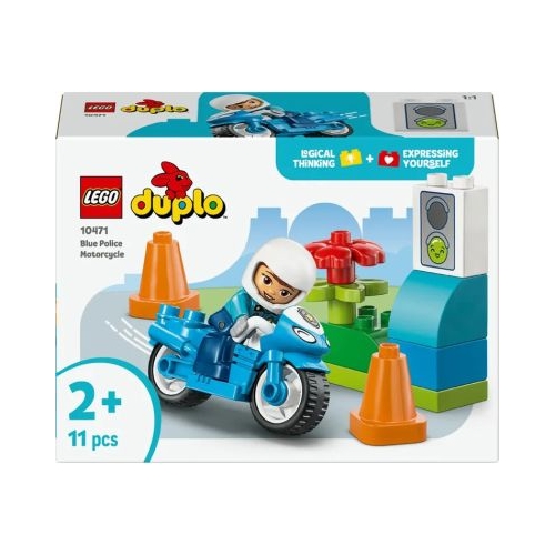 LEGO DUPLO. Motocicleta albastra de politie 10471 11 piese