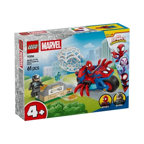 LEGO Marvel Super Heroes. Spidey pe motocicleta vs Rhino 11206 61 piese