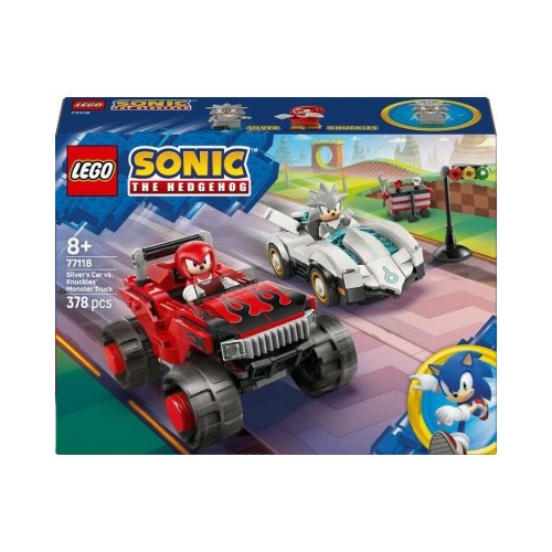 LEGO Sonic the Hedgehog. Masina lui Silver vs Camionul gigant al lui Knuckles 77118 378 piese