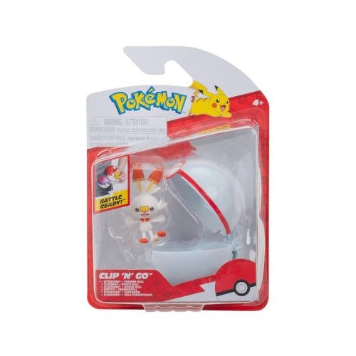 Pokemon Set 2 figurine Clip n Go Scorbunny with Premier Ball W19
