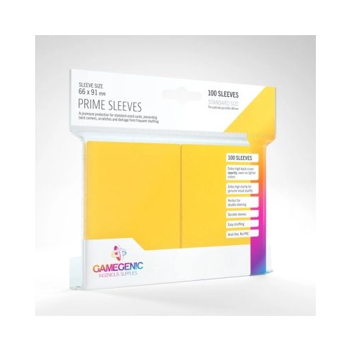 Gamegenic Sleeves - Folie protectie carti galben