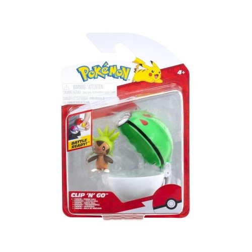 Pokemon - Set 2 figurine Clip n Go Chespin with Friend Ball W19