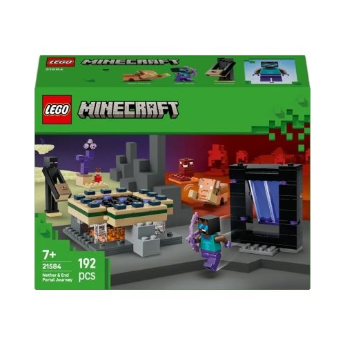 LEGO Minecraft. Calatorie prin portalurile Nether si End 21584 192 piese