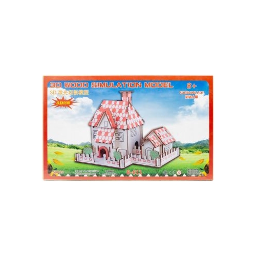 Puzzle lemn 3D - Casa mare  Casa mica 2 foi CNX B-011