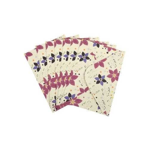 Plic color CNX 120gmp 130x180mm model cu floare set 10 buc