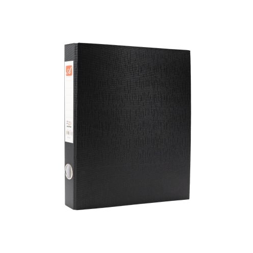 Caiet mecanic A4 Nr.501 coperta carton plastifiat negru 4 inele eticheta pe cotor