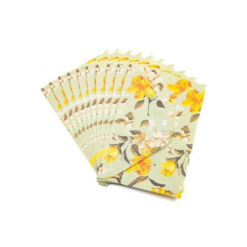 Plic color CNX diverse culori 110x160mm model cu narcisa set 10 buc