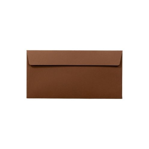 Plic color DL PC12CH maro-ciocolata 120gmp 110x220mm autoadeziv set 25 buc