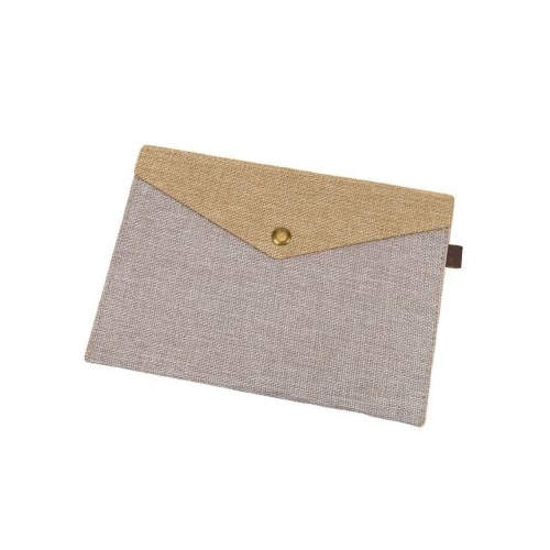 Plic cu capsa magnetica RECSTAP2316 material textil gri 24x16.5cm