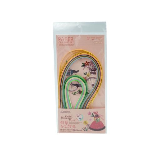 Hartie quilling 4x350mm8x350mm diverse culori set 280 buc