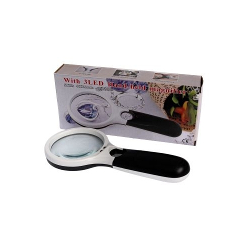 Lupa cu led CNX 6902AB 75mm fara baterii functioneza cu 3 bat AAA