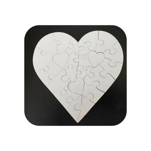 Rama foto 301006 MDF 10x15cm sublimabil puzzle inima dublu adeziv
