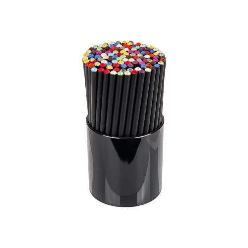 Creion grafit CNX Diamant KS2604 HB corp rotund negru acryl cap diverse culori