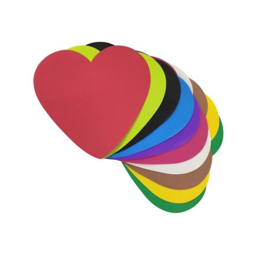 Forme decorative - hartie gumata - inima 14x15cm 1mm rosu set 12 buc Colorarte